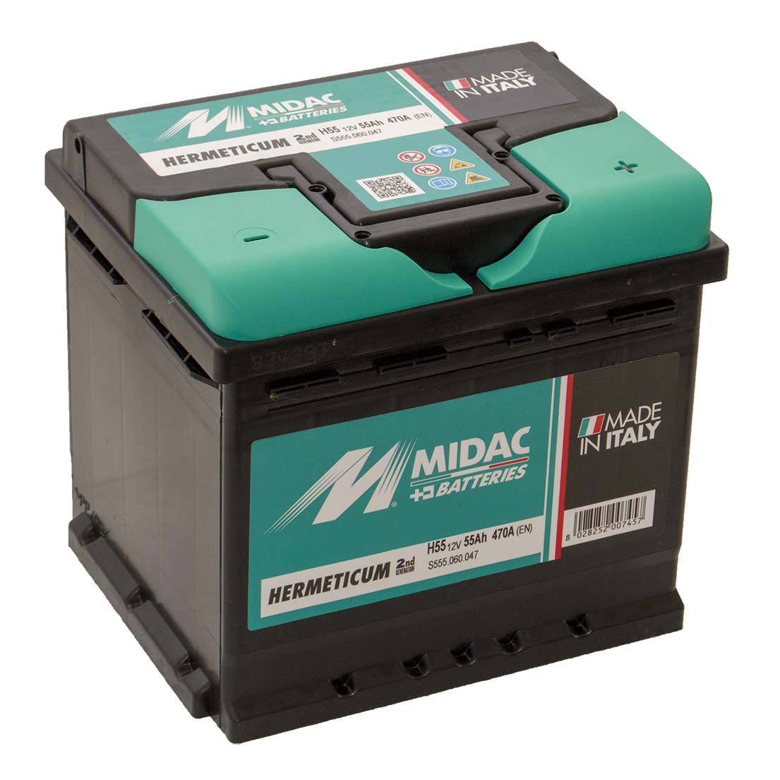 Автомобільний акумулятор MIDAC HERMETICUM 6СТ-55 евро